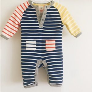 Mini Boden Striped Romper (0-3 months)
